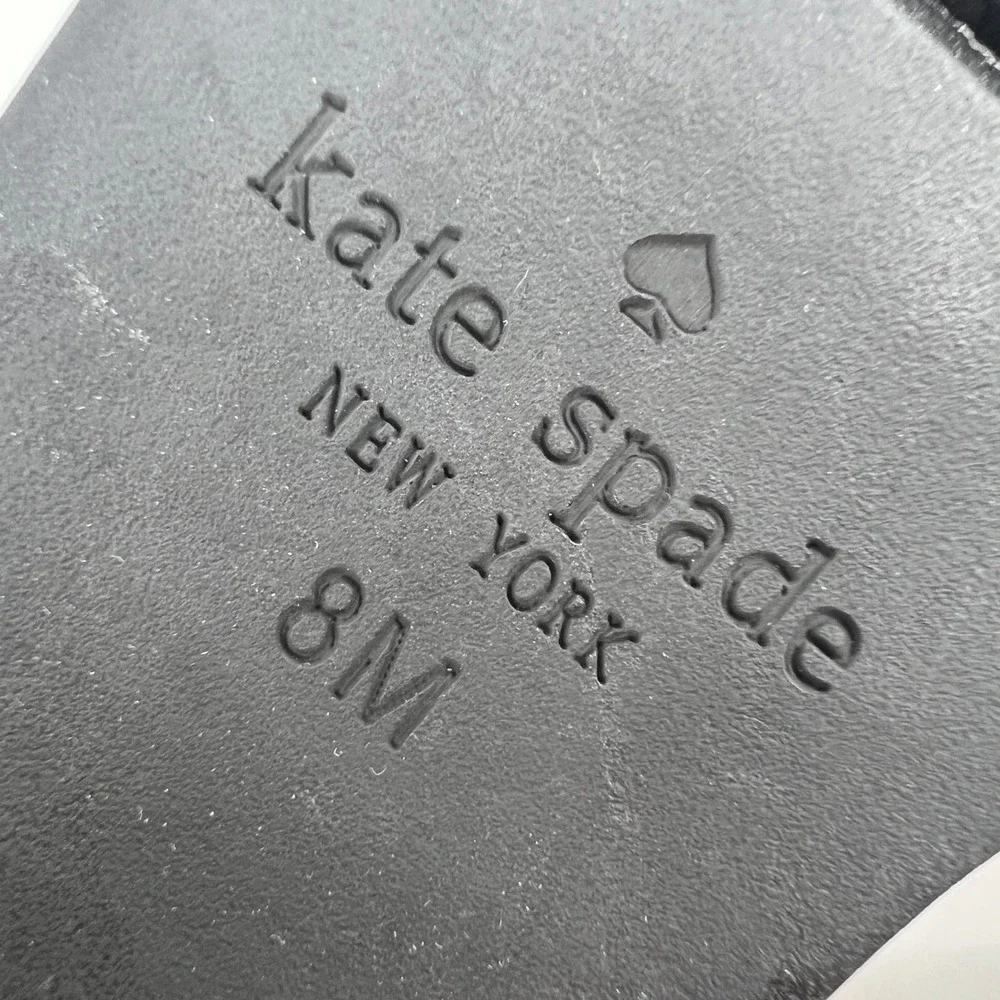 Kate Spade New York Karry Too Bejeweled Loafers Patent Black Size 8 Mobwife - Picture 6 of 9